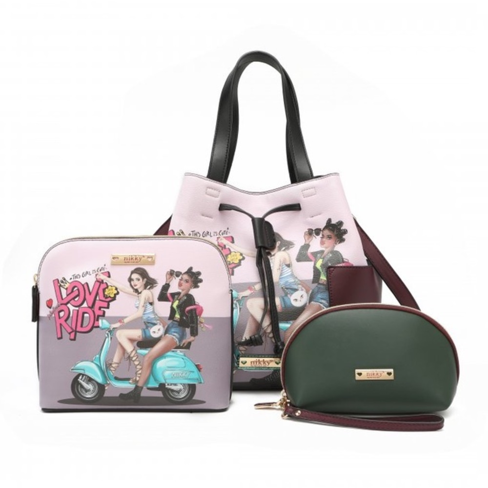 Nikky by Nicole Lee | LOVE RIDE SATCHEL BAG 3PC SET